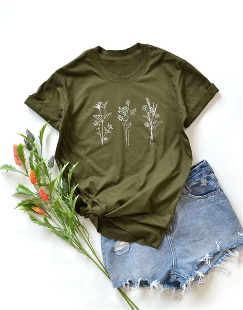 Wildblume Shirt Garten T Shirt Lustiges Geschenk Shirt Grafik Etsy