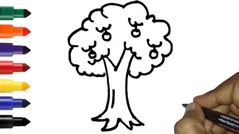 How To Draw Tree For Kids Tree In Easy Way Draw A Tree Step By Step