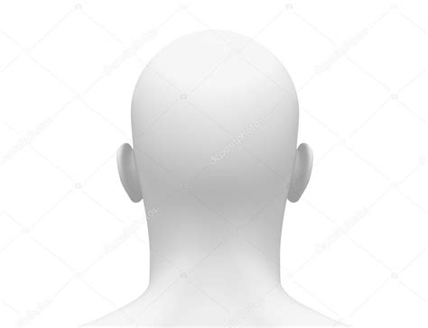 Blank White Male Head Back View — Stock Photo © Decade3d 22971982