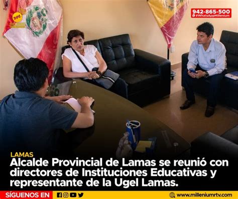 Alcalde De Lamas Y Directores De Instituciones Educativas Avanzan En