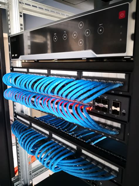 Free Images : cabinet, patch panel, cable management, networking cables