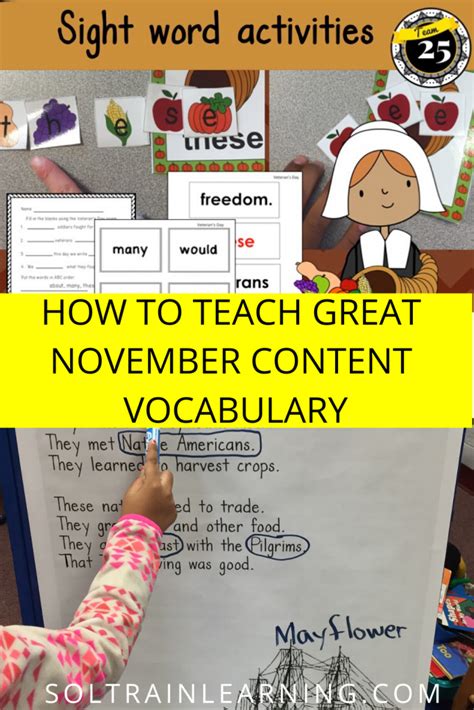 How To Teach Great November Content Vocabulary Dynamic Learning