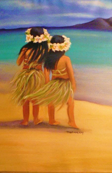 Most anime drawings include exaggerated physical features such as large eyes, big hair and elongated limbs. Hawaii Girls Painting Hawaii Girls Fine Art Print #hawaiibeachesdesktop | Painting, Hawaii ...