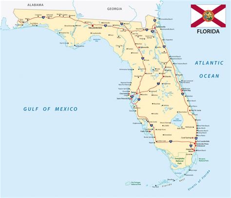 Florida Map Florida Map With Port St Lucie Printable
