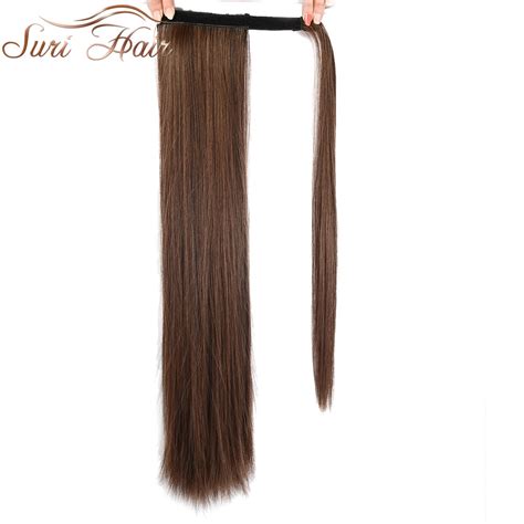 Suri Hair 24 Long Silky Straight Ponytails Clip In Synthetic Pony