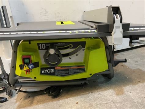 Ryobi 10 Table Saw W Rolling Stand Rts23 Lot 939 August Monthly