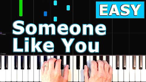 Adele Someone Like You Piano Tutorial Easy Youtube