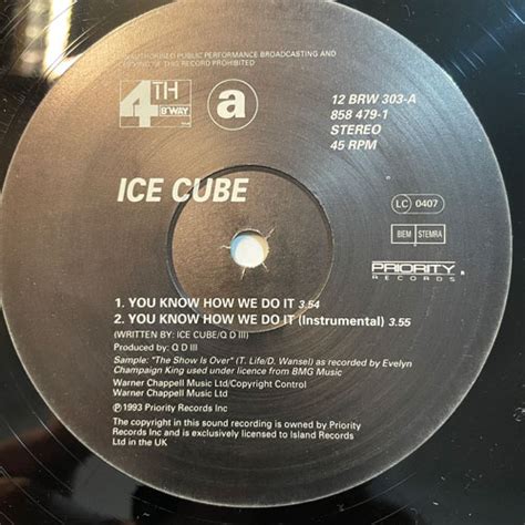 You Know How We Do It Ice Cube Dnb Vinyl