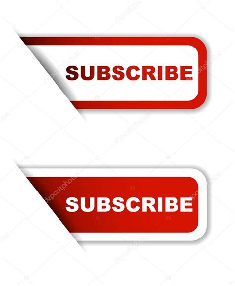 Subscribe Banner Red Vector Subscribe Sticker Subscribe Banner