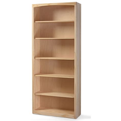 Archbold Furniture Pine Bookcases 3684 Solid Pine Bookcase With 5 Open