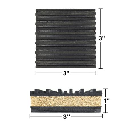 Pneumaticplus Anti Vibration Rubber And Cork Isolation Pads Pack Of 4 3