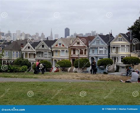 The Famous Row Of Victorian Houses In San Francisco Editorial Stock