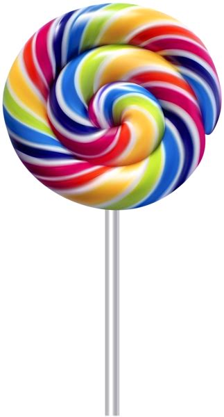 Multicolor Swirl Lollipop Transparent Clip Art Rainbow Lollipops Swirl