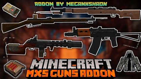 Gun Mod For Minecraft Bedrock Mxs Guns Addon Mcpe 120 Support