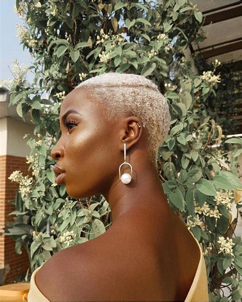 Bleached Blonde Short Hair On Dark Skin The Best Haircut Collection