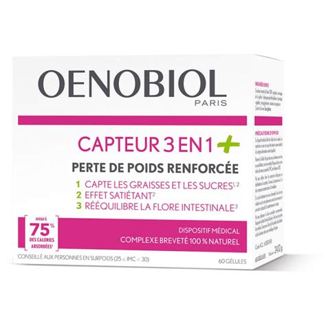 Oenobiol Perte De Poids Capteur 3 En 1 Gélules X 60 Pas Cher