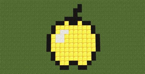 Golden Apple Pixel Art Minecraft Project