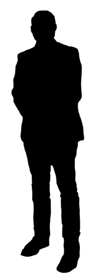 10 Man Standing Silhouette Png Transparent