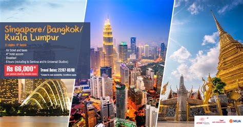 Find the cheapest flight to kuala lumpur and book your ticket at the best price! Singapore-Bangkok-Kuala Lumpur - 22 July 2019 - Atom Travel