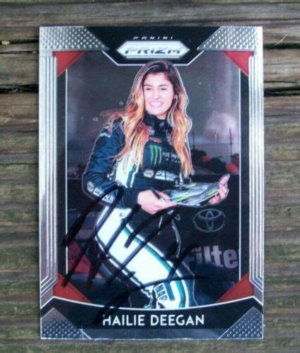 Hailie Deegan Signed Autographed Panini Prizm Racing Card Monster