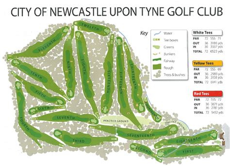 City Of Newcastle Golf Club Course Layout