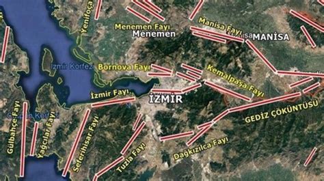 İZMİR DEPREM RİSK HARİTASI 2023 İzmir diri fay hattı haritası ile