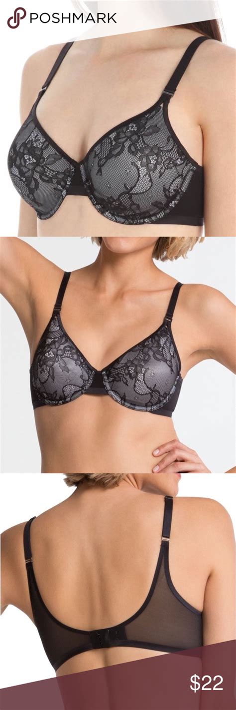 Spanx Pillow Cup Lace Full Coverage Bra Sf1015 New Spanx Pillow Cup