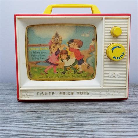 Giant Screen Music Box Two Tune Tv Vintage 1966 Fisher Price Etsy
