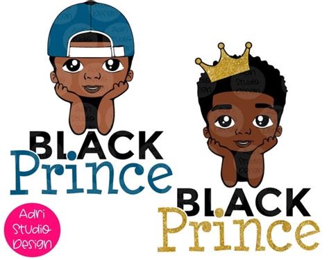 Black Boy Svg Afro Boy With Crown Svg Cricut File Afro Little Prince
