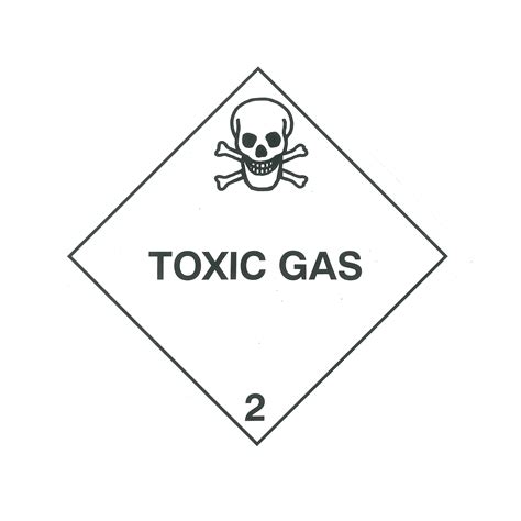 Class 2 3 Toxic Gases Placards 250mm X 250mm Air Sea Containers US