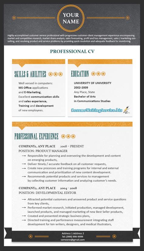 Curriculum vitae (example format) author: Choose the Best Resume Format 2014 Here