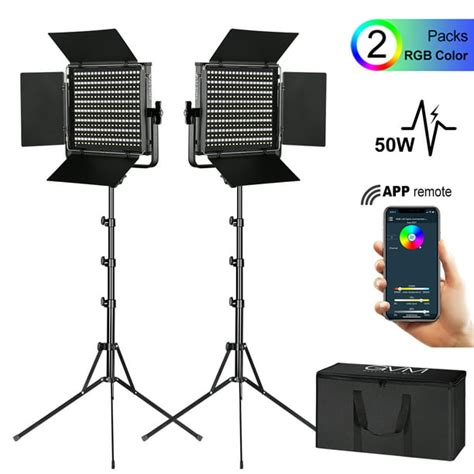 Gvm Rgb Video Lights With App Control 50w 360° Full Color Led Video