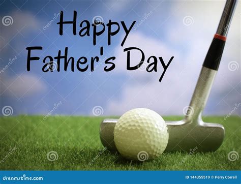 Father With Son At Golf Field Royalty Free Stock Photography