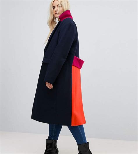 Asos Coat In Color Block Rainbow Coats Trend 2018 Popsugar Fashion