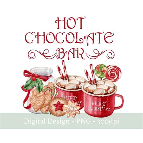Hot Chocolate Bar PNG Cocoa Bar Sign Wooden Sign Sublimation Etsy UK Hot Chocolate Bars
