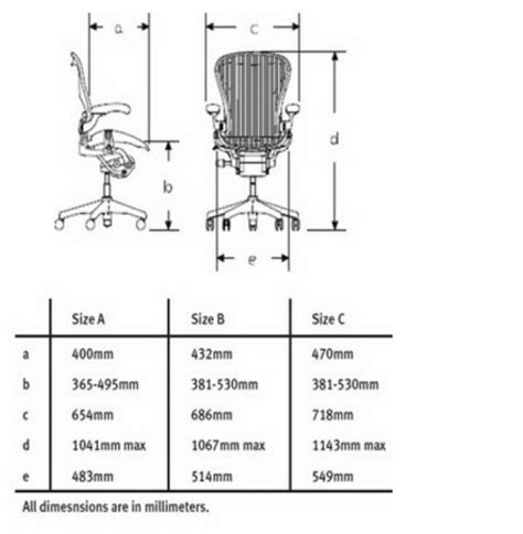 41 h x 27 w x 16.75 d. Refurbished Herman Miller Aeron Chair | Graphite - Workbrands