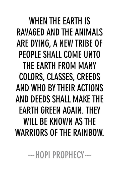 Hopi Prophecy Poster Or Print Warriors Of The Rainbow In 2021 Hopi