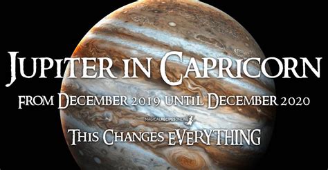 Jupiter In Capricorn December 2019 December 2020 Magical Recipes