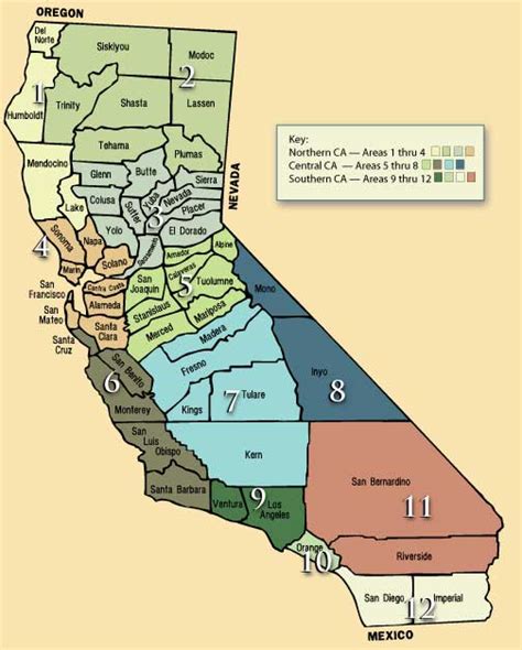 California Map Of Counties June 22 Through September 21 2012