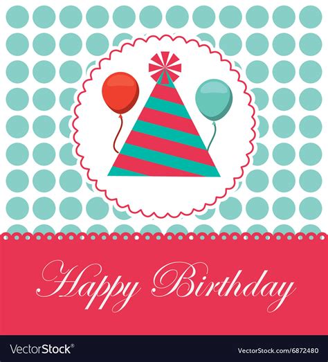 Happy Birthday Card Design Royalty Free Vector Image