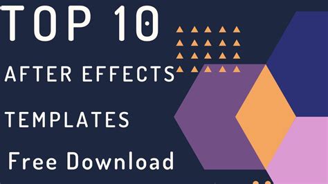 Top 10 Free Adobe After Effects Templates Youtube