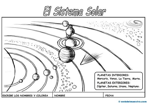 Sistema Solar Para Colorear Web Del Maestro