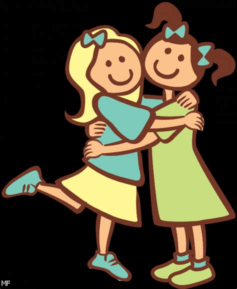 Best Friends Hugging Cartoon Clipart Best