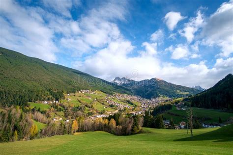 Alpine Village Of Ortisei In Dolomites Stock Image Image Of House