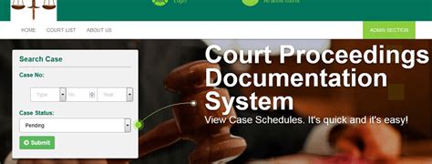 Web Based Court Case Management System Php Source Codes