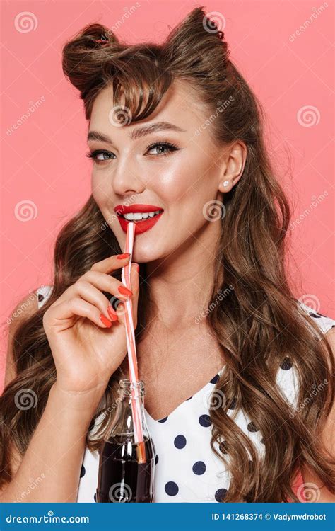 Portrait Of A Beautiful Young Pin Up Girl Stock Photo Image Of Alone