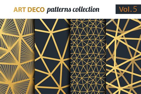 Art Deco Vector Patterns Set 5 Custom Designed Graphic