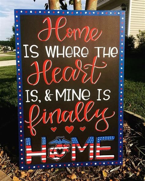 Military Homecoming Sign Chalkboard Deployment Air Force Marines
