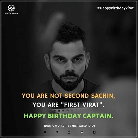 Posting a picture where he offers a piece of her birthday cake to anushka, virat tweeted, happy b'day my love. Happy Birthday Captain @virat.kohli | Virat kohli quotes ...