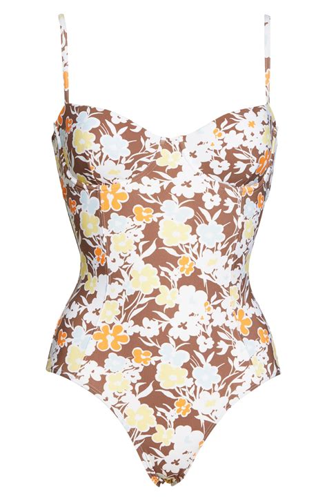 Buy Tory Burch Floral Print Underwire One Piece Swimsuit Reverie At 40 Off Editorialist